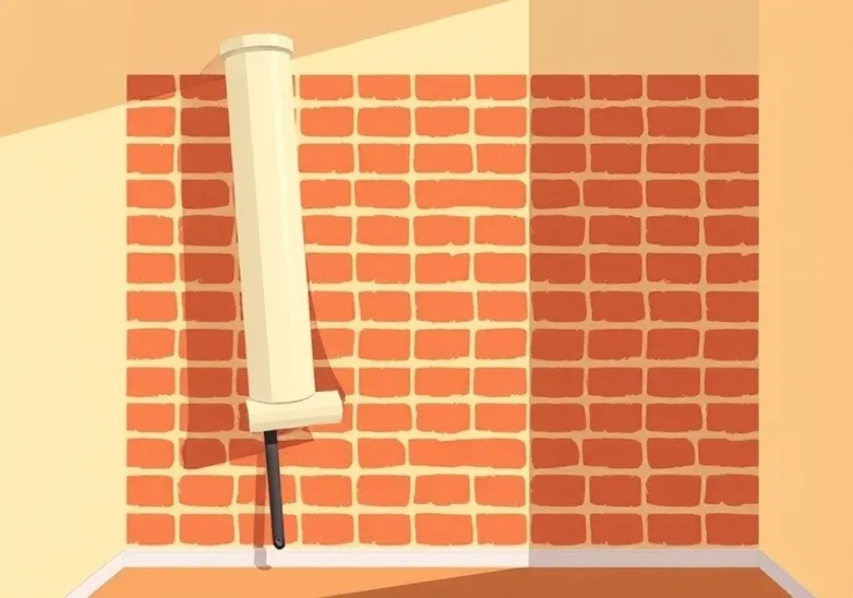 Pose de papier peint, rouleau et brosse à maroufler